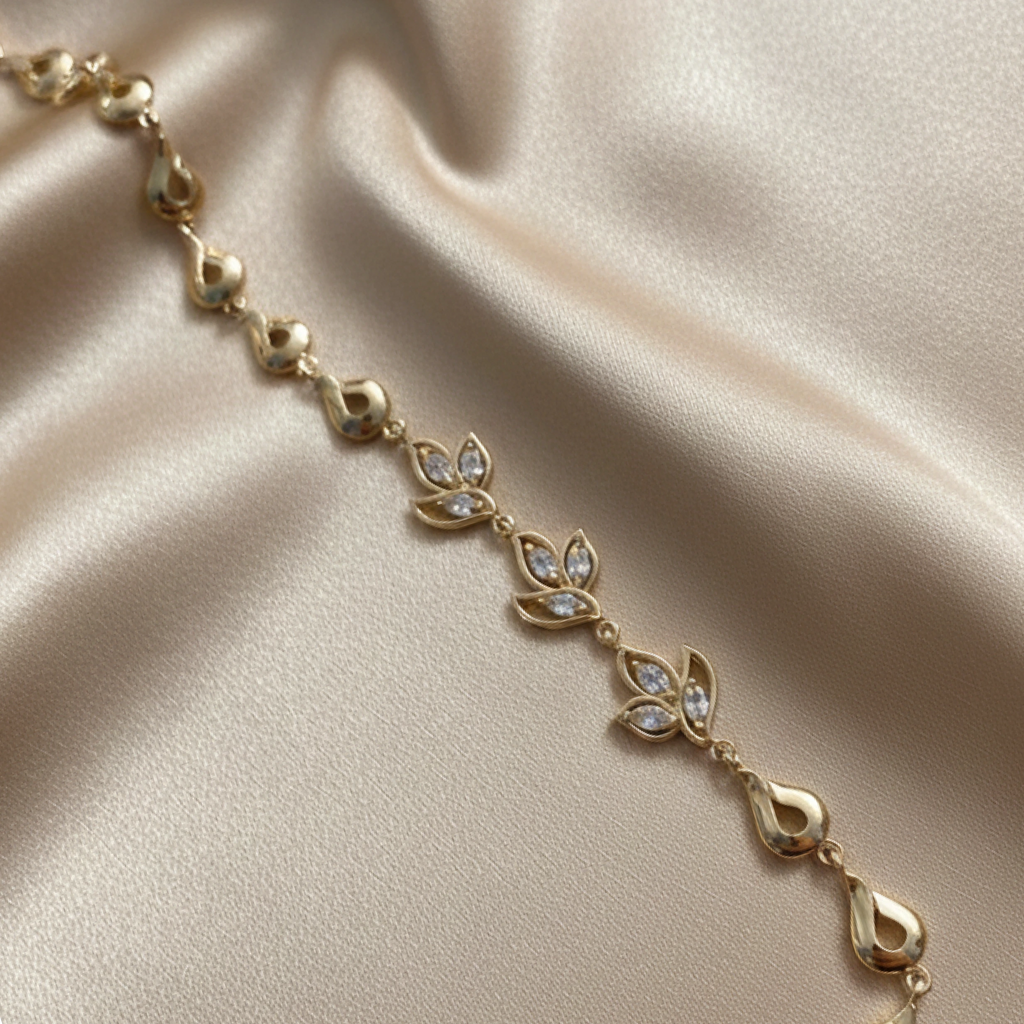 Crystal Leaf Bracelet