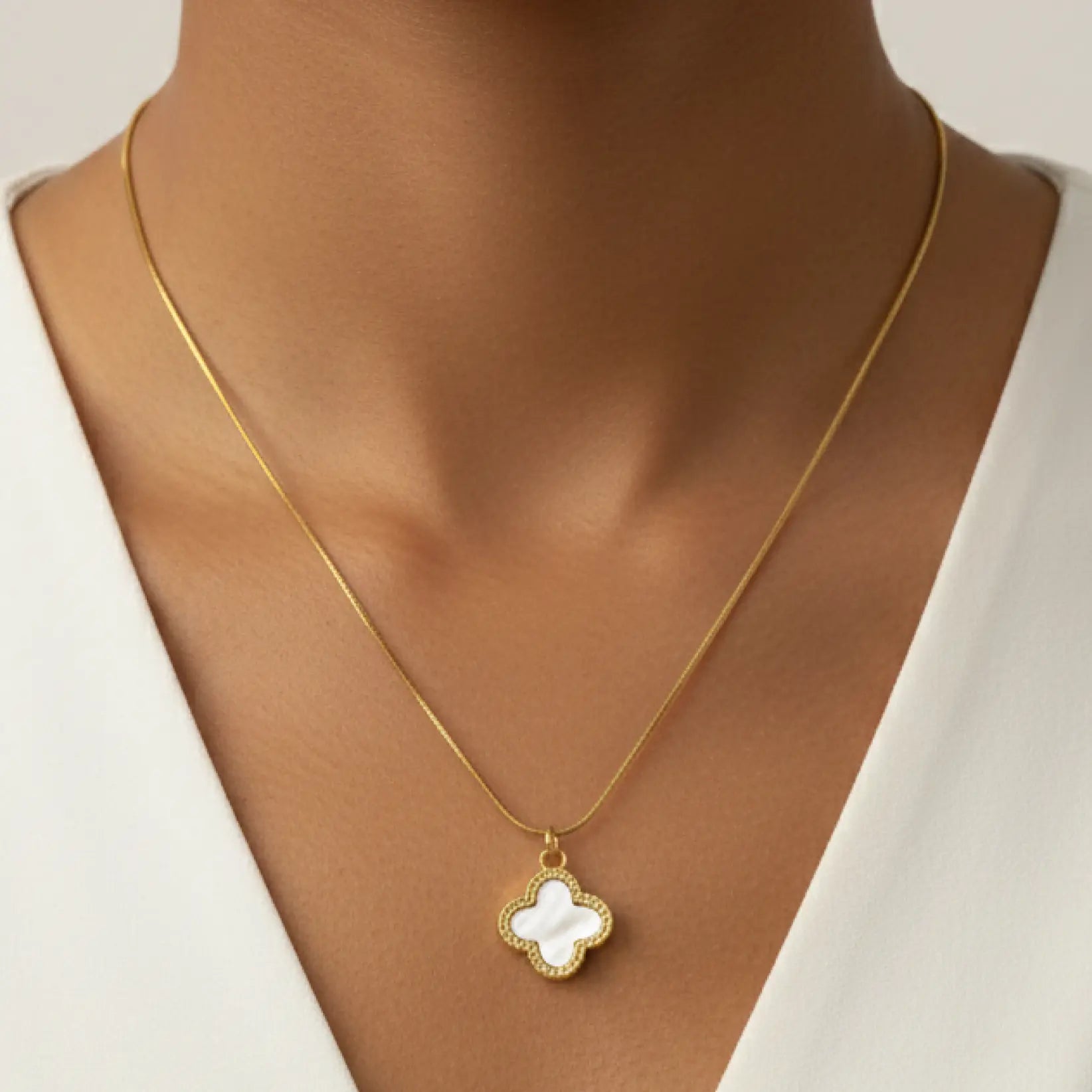 White Clover Necklace